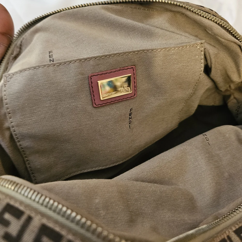 Fendi Pink Monogram Canvas Mini Bag with Leather Trim - Picture 6 of 11